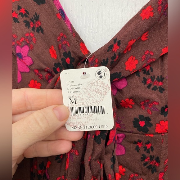 NWT Free People floral skater mini dress - Picture 3 of 8